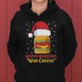 Ugly Christmas Sweater Burger Happy Holidays With Cheese V10 Women Hoodie