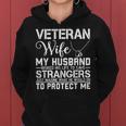 Veteran Wife Army Husband Soldier Saying Cool Military Gift V2 Women Hoodie