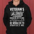 Veteran Wife Army Husband Soldier Saying Cool Military V2 Women Hoodie
