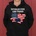 Veteran Wife Pride In Veteran Patriotic Wife Women Hoodie