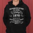 Vintage 1970 Herren Hoodie, Der Mann Mythos Legende zum 53. Geburtstag