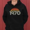 Vintage 1970 Retro Birthday Women Hoodie Graphic Print Hooded Sweatshirt