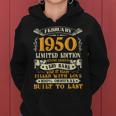 Vintage 70 Years Old February 1950 70Th Birthday Gift Idea Women Hoodie