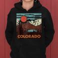 Vintage Colorado Rocky Mountains Boho Colorado Travel Hiking Women Hoodie
