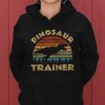 Vintage Dinosaur Trainer Halloween Costume Retro Sunset Dino Cool Gift Women Hoodie