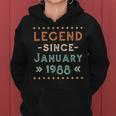 Vintage Legend Since Januar 1988 Geburtstag Männer Frauen Frauen Hoodie