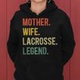 Vintage Mutter Frau Lacrosse Legende Retro Lacrosse Mädchen Frauen Hoodie