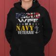 Vintage Proud Wife Of A Navy For Veteran Gift Women Hoodie