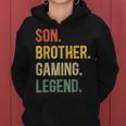 Vintage Sohn Bruder Gaming Legende Retro Video Gamer Boy Geek Frauen Hoodie