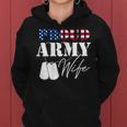 Womens Army Wife Veterans Day Military Patriotic Female Soldier Women Hoodie