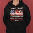 Womens Coast Guard Veteran Uscg American Flag Veterans Day Women Hoodie