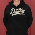 Womens Daddy Est 2024 Promoted To Daddy Est 2024 Funny Fathers Day Women Hoodie