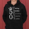 Womens Fabulous Fifty 50Th Birthday 50 Years Old Bday Queen Women Hoodie