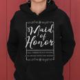 Womens Maid Of Honor Funny Sarcastic Throat Punch Wedding Women Hoodie
