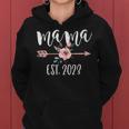 Womens Mom Est 2023 Promoted To Baby Mama Pregnant Women Expecting Women Hoodie