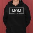 Womens Mom Est 2023 Promoted To Mother 2023 First Mothers Day Women Hoodie