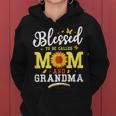 Womens Mothers Day Blessed To Be Called Mom Grandma Flower Funny Women Hoodie
