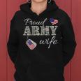 Womens Proud Army Wife Camouflage Wife Of Soldiers Gift Mothers Day Women Hoodie