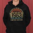 Womens Vintage 1963 60Th Birthday Limited Edition 60 Year Old Gifts Women Hoodie
