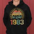 Womens Vintage 40 Year Old March 1983 Limited Edition 40Th Birthday Women Hoodie