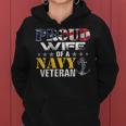 Womens Vintage Proud Wife Of A Navy For Veteran Gift Women Hoodie