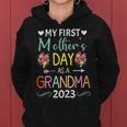 Womens Womens Mothers Day My First Mothers Day As A Grandma 2023 Women Hoodie