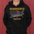 Ww2 Ship & Korean War Uss Missouri Bb-63 Battleship Veterans Women Hoodie