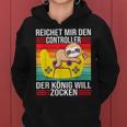 Zocken Reichet Mir Den Controller König Ps5 Konsole Gamer V4 Frauen Hoodie