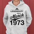 50 Geburtstag 50 Jahre Alt Legendär Seit März 1973 V6 Frauen Hoodie