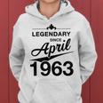 60 Geburtstag 60 Jahre Alt Legendär Seit April 1963 Frauen Hoodie