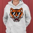 Cool Growling Mouth Open Bengal Tiger With Sunglasses Women Hoodie