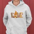 Fall Gnomes Love Thanksgiving Women Hoodie Graphic Print Hooded Sweatshirt