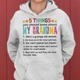 Funny 5 Things You Should Know About My Grandmas Women Hoodie