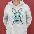 Funny Cute Bunny With Glasses Hipster Stylish Rabbit Women Women Hoodie