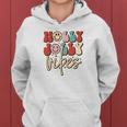 Holly Jolly Vibes Christmas Gifts Women Hoodie Graphic Print Hooded Sweatshirt