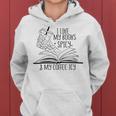 I Like My Books Spicy And My Coffee Icy Skeleton Hand Book Women Hoodie
