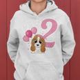 Kinder Geburtstags Kleiner Hund 2 Geburtstag Mädchen 2 Jahre Frauen Hoodie