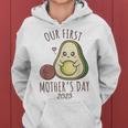 Our First Mothers Day 2023 Cute Avocado Mom Women Hoodie