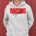 Raising Legends Slogan Hoodie, Weiß mit Rotem Text