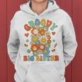 Retro Groovy Big Sister Groovy Birthday Matching Family Women Hoodie