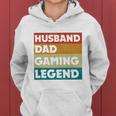 Vintage Husband Dad Video Game Legend Gaming Dad Fathers Day Gift Women Hoodie