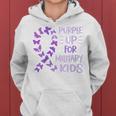 Womens Purple Up Military Child Butterfly - Military Brats Month Women Hoodie