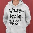 Womens Wife Mom Boss Womens Mothers Day Gifts 2023 Women Hoodie