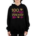 100 Days Brighter Girls Student 100 Day Of School Youth Hoodie