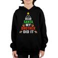 Dear Santa My Brother Did It Funny Christmas  Kids Boys  Youth Hoodie