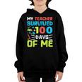 My Teacher Survived 100 Days Of Me School Teacher 100Th Day  Youth Hoodie