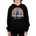 100 Days Smarter Teacher Student 100Th Day Of School Rainbow  V5 Youth Hoodie