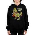 Christmas Dinosaur Kids Boys Men Christmas Lights Tree Rex V2 Youth Hoodie