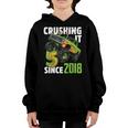 Crushing It Since 2018 5Th Birthday Boy Monster Truck 5 Year Youth Hoodie