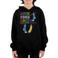Down Syndrome Awareness Rock Your Socks Girls Boys Youth Hoodie
